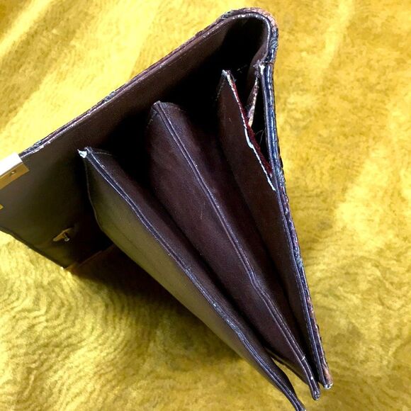 VTG Bogs By Varon Pithon & Snakeskin Clutch Women Bag - Picture 9 of 12